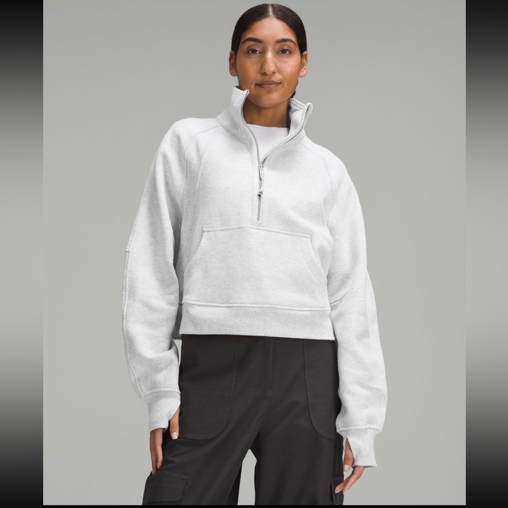 Lululemon Scuba Oversized funnel-neck half zip Grey